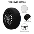 thumbnail image 4 of Spare Tire Cover, trendy white anchor blue Wheel Cover Tire Covers for Trailers Car Truck Camper Universal Tire Covering Fits Diameter 14 inch, 4 of 7