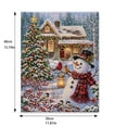 thumbnail image 3 of Christmas Wall Art 12X16 Inch Vertical Pearl Diamond Painting, Diamond Art Christmas Snowman Scene for Kitchen Wall Decor, Hanging Wall Decor Festive Holiday Gift 1Pc, 3 of 7