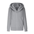 thumbnail image 2 of Viikei Women Coats Clearance Women‘s Autumn and Winter Casual Temperament Solid Hooded Thickened Long Sleeved Sweater Coat, 2 of 5