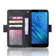 thumbnail image 3 of Case for Motorola MOTO E6 Cover Adjustable Detachable Card Holder Magnetic closure Leather Wallet Case - Black, 3 of 5