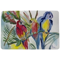 Betsy Drake Interiors Parrot Family Door Mat 18x26