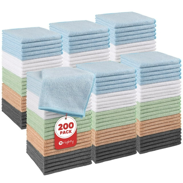 Towel Orighty - Paños de microfibra (200 unidades, 30 x 30 cm), multicolor