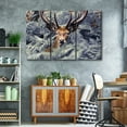 thumbnail image 2 of TISHIRON 3PCS Framed Canvas Wall Art Set,42"x28" Reindeer in Snowy Forest Canvas Art Decor, 2 of 6