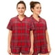 thumbnail image 3 of HITIME Pijama Navideña para Mujer de Seda de Leche Talla S, Conjunto de Short y Playera, Tela Ultra Suave y Transpirable, Comodidad de Lujo para Dormir o Lounge, 3 of 8