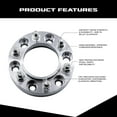 thumbnail image 3 of 2 Hub Centric Wheel Adapters Spacers 6x5.5 to 6x5.5 (6x139.7 to 6x139.7) Compatible with Chevy 14x1.5 Studs Thickness 2 Inch, 3 of 5