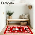 thumbnail image 3 of ODIKA 6' x 9' Machine Washable Non-Slip Area Rug, Minimalist Santa High Traffic Rug, Red, 745391, 3 of 7
