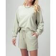 thumbnail image 2 of URBAN DAIZY Women's 2 Piece Set French Terry Raglan Sleeve Oversized Top Pullover and Shorts Casual Pajama Lounge Outfits A18_39017 Cabernet XL, 2 of 5