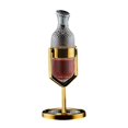thumbnail image 1 of Decantador de vino Decantador rápido Decantador de vidrio de 1,5 l Dispensador de aireador de vino vacío Decantador de whisky para viajes Festival Oro, 1 of 8