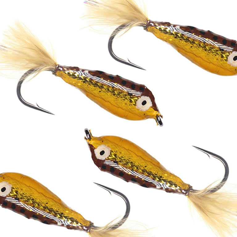Epoxy Minnow Streamer Fly Saltwater Bass Trout Perch Chub , 4pcs B