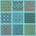 thumbnail image 1 of Ahgly Company Machine Washable Indoor Square Transitional Turquoise Green Area Rugs, 7' Square, 1 of 7