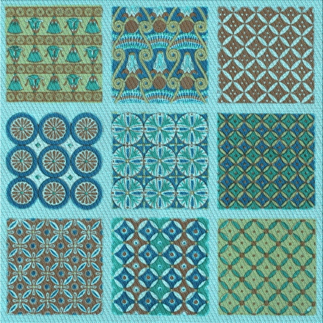 Ahgly Company Tapis d'Intérieur Lavable en Machine Carré Turquoise Vert, 6 Pieds Carré