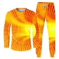 thumbnail image 4 of Wavsuf 2pcs Jogger Set Men Long Sweatsuits Sets for Mens New Motion Digital Shirt Sweatshirt and Sweatpants Yellow Size XL, 4 of 5