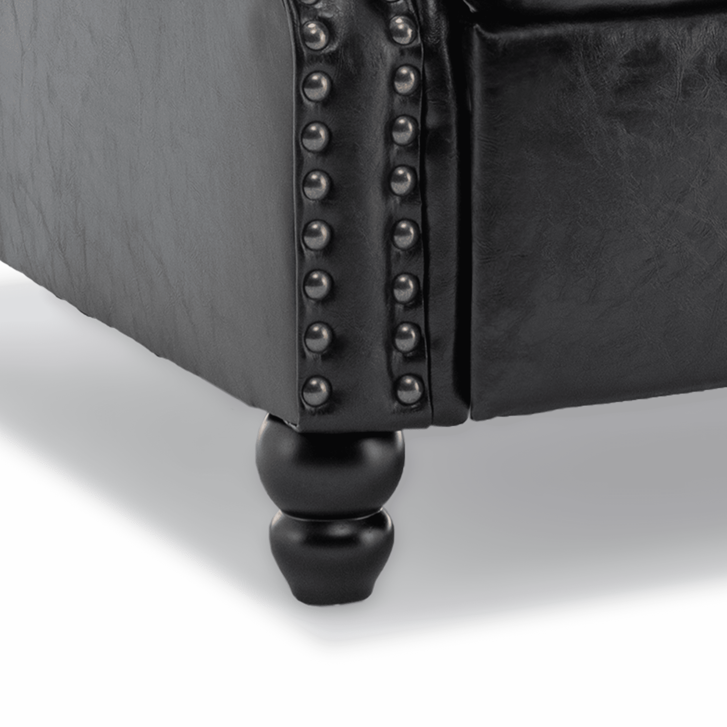 DREAMSIDEA Pushback Recliner Chair Faux Leather Wingback Chair Home Theater Single Sofa for Living Room, Black