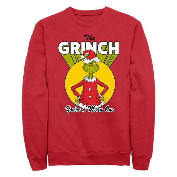 Men's Dr. Seuss Christmas Grinch You're a Mean One Sweatshirt