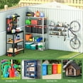 thumbnail image 2 of 8' x 8'  Outdoor Metal Storage Shed, Metal Shed & Outdoor Storage with Sliding Door, Tools Storage Shed, Steel Garden Shed, Outdoor Storage Shed for Backyard, Green, 2 of 7