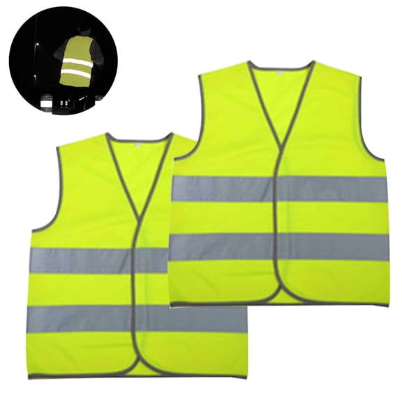 2 pcs Safety Vests Bulk Pack - Reflective High Visibility, Kids, Mesh