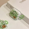 thumbnail image 3 of Cover for AirPods 4th Generation,Flowing Sand Pattern Soft Protective Case with Chain,Shockproof Earbuds Shell for Girls Women (Green), 3 of 5
