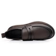 thumbnail image 4 of Men's Casual Loafers Slip On Leather Shoes Comfortable Lightweight Driving Shoes Male Moccasins Classic Penny Loafer Flats Boat Shoes Outdoor Walking Shoes, 4 of 16