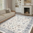thumbnail image 3 of BERTHMEER 8'x10' Area Rugs for Living Room Dining Room Bedroom Farmhouse Vintage Oriental Traditional Washable Non-slip Rugs Carpets,Blue White, 3 of 6