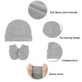 thumbnail image 5 of Soft Baby Hats and Mittens Knit Newborn Beany for Boys Newborn Toddler Girls Gloves No Scratch Toddler Hat and Mitten 6 Sets for 0-6 Months, 5 of 5