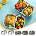 thumbnail image 6 of Nkmbld Food Grade Unbreakable Portion Control Dinner Diet Plates, Reusable Lightweight Divided Dish Set Stackable Divider Plates Microwave Safe, Multicolor, 6 of 7