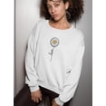 thumbnail image 2 of Love Daisy Positive Heart  Sweatshirt Women -Image by Shutterstock, Female x-Large, 2 of 4