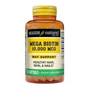 Mason Natural Liquid Mega Biotin 10000 Mcg Softgels - 50 Ea, 2 Pack