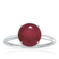 thumbnail image 1 of GemsNY July Birthstone - Dainty Round Four Prong Ruby Solitaire Ring (Grade - A | 1.55cts.), 1 of 4