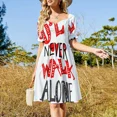 u'll never walk alone hand written text graphics Sleeveless Dress