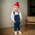 thumbnail image 4 of RUTAYY Children Girls Boys Pants Denim Shoulder Jumpsuits Classic Versatile Pants, Blue, 5-6 Years, 4 of 4