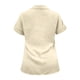 thumbnail image 4 of Camisa Blusa básica de mujer Algodón Lino Blusa de verano Top Casual Color sólido Traje diario Cgtredaw Beige T 3EG para Mujer, 4 of 8