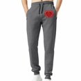 thumbnail image 5 of KeShDi Baggy Pants Men Men Sweat Pants Men's Sports Pants Tapered Running Exercise Pants Drawstring Running Pants Printed Pants Dark Gray 3X, 5 of 7