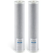 VEVOR Whole House Water Filter Replacement Cartridge, 4.5" x 20" CTO Carbon Block, Replacement Filter for 3-Stage Whole Home Water Filtration System, Reduce Chlorine, Bad Taste, Odor, 2 Pack