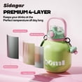 thumbnail image 6 of Sidagar 60oz Stainless Steel Insulated Water Bottle with Handle, Leak-Resistant Straw Lid, Mint Green, 6 of 6