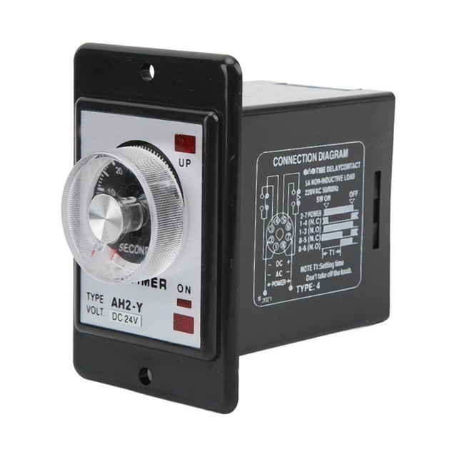 AH2‑Y 60S Time Relay Small Pointer Time Controller Knob Control Time Relay 8 Feet Timer24VDC