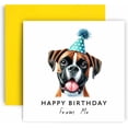 thumbnail image 1 of Huxters Birthday Card from the Dog \u2013 Boxer - Happy Birthday to Dog Mum and Dog Dad \u2013 Birthday Card from the Dog to Friends Family First Birthday (Boxer), 1 of 7