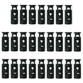 thumbnail image 7 of 25pcs Spring Cord Locks Plastic End Stoppers Fastener Double Hole Rope Toggle Slider, Black, 7 of 7