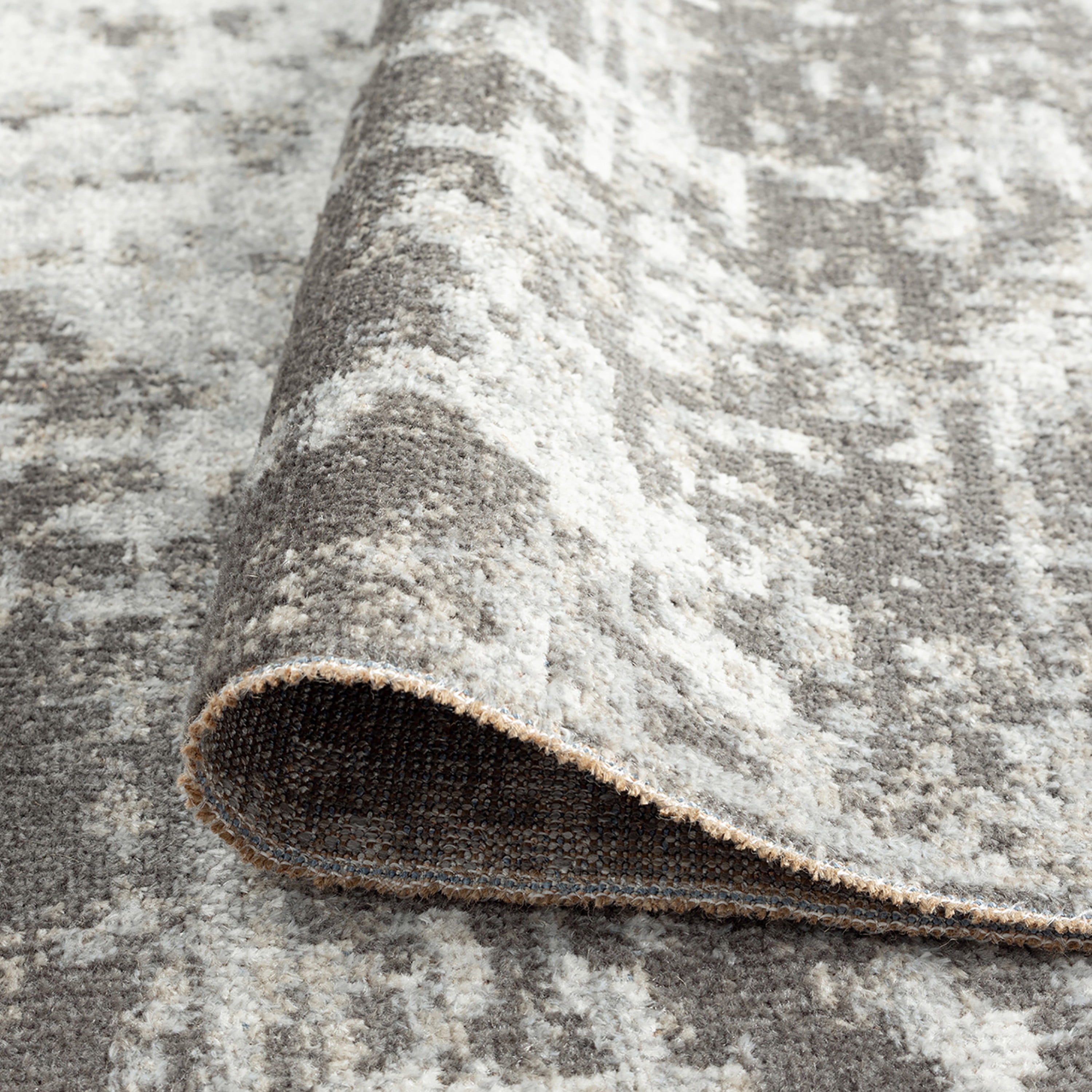 Contemporary 4x6 Area Rug (4' x 5'3'') Abstract Cream, Cream Indoor Rectangle Easy to Clean