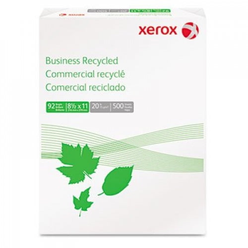 Business Recycled Copy Paper, 92 Bright, 20lb, 81/2 x 11, White, 500