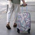 thumbnail image 3 of Purple and Teal Paisley and Floral Pattern Luggage Cover Fashion Suitcase Cover Baggage Covers Fit 25-28 Inch Luggage (Go Travel), 3 of 5