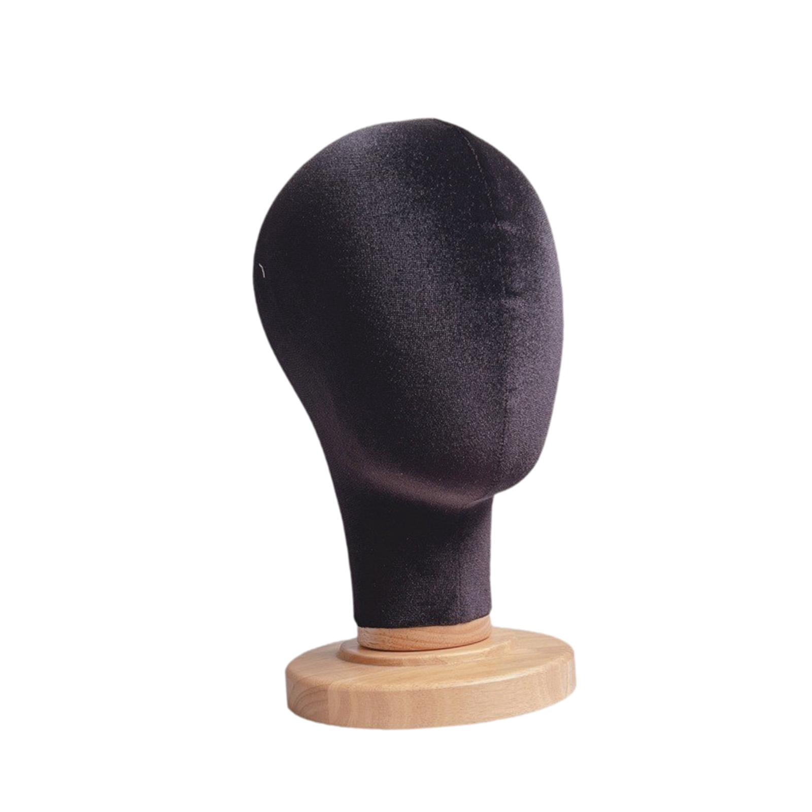 Serenable Mannequin Head Hat Rack Sturdy Manikin Head Model Space Saving Multifunctional Tabletop Holder for Salon Home Retail Shop Black