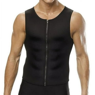 Mens Compression Shirt Slimming Body Shaper Vest Waist Trainer Workout Tank Tops Back Support Undershirts
