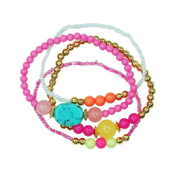 Festival Bracelets 4 Pack (Colors May Vary) DressUp by Pink Poppy