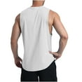 thumbnail image 6 of Sakmal Gray Plus Size Tank Tops for Men Scoop Neck Gray Stringer Muscle Solid Camisole Mens Sleeveless Shirts, 6 of 6