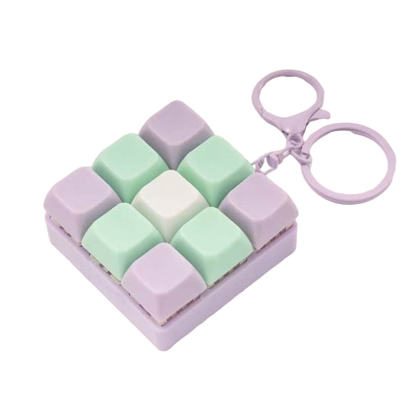 Mozhitti Clicky Keyboard Keyboard Toy 9 In 1 Keyboards Keychain Toy Detachable Reconfigurable Finger Clicker Button Decompression Gifts Portable Clicker