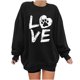 thumbnail image 1 of Sudadera Para Mujer Sudaderas de Otoño Estampado de Calavera Suelto Cuello Redondo Manga Larga Sudadera de Gran Tamaño de Lana Odeerbi  ODB171483, 1 of 7