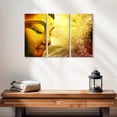 thumbnail image 2 of Elephant Stock Noble Buddha Wall Art - Horizontal Multi Panel Canvas - Living Room Wall Decor - People Multi Panel - Yellow And Brown Decor - 23" x 14", 2 of 4