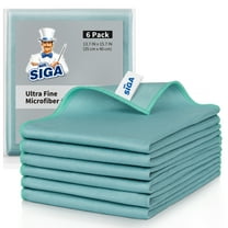MR.Siga Ultra Fine Microfiber Cloths for Home, Car, and Glass,Pack of 6, 35 x 40 cm 13.7" x 15.7"