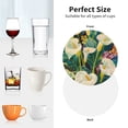 thumbnail image 6 of Fuzoiu Tropical Floral Jungle Print Leather Coasters Set,Drink Coasters Set of 4,for Tabletop Protection, Durable PVC Coasters,Home Décor and Housewarming Gift-Round Shape, 6 of 6