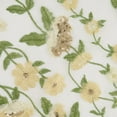 thumbnail image 3 of Zelouf Buttercup Floral Embroidery On Mesh  , Sewing, DIY, Crafts Fabric by the Yard, Cream/ivory, 1 Yard, 3 of 3